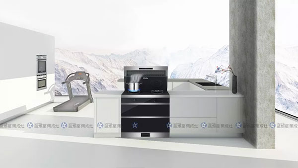 藍炬星集成灶打造開放廚房