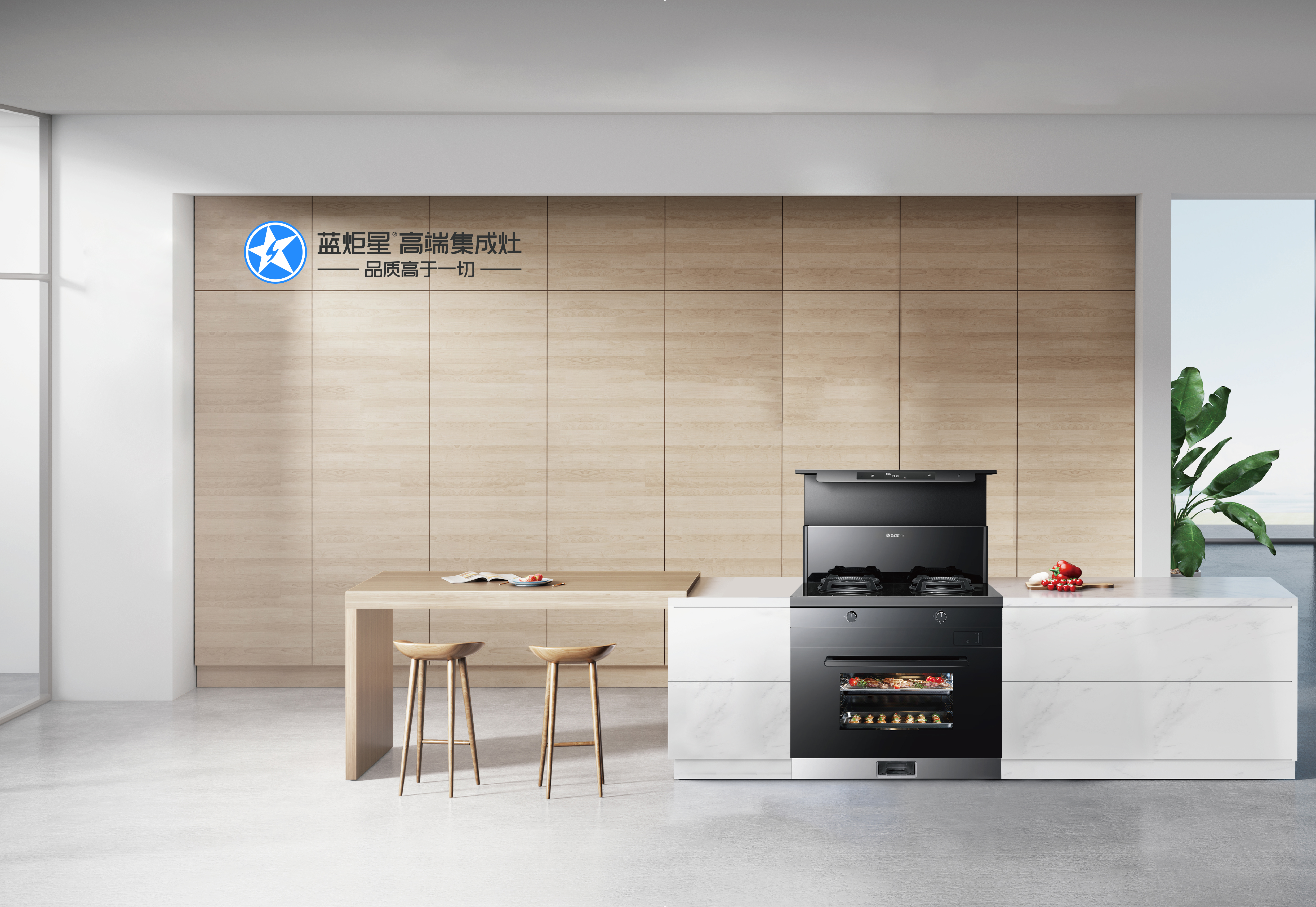 藍炬星蒸烤集成灶廚房